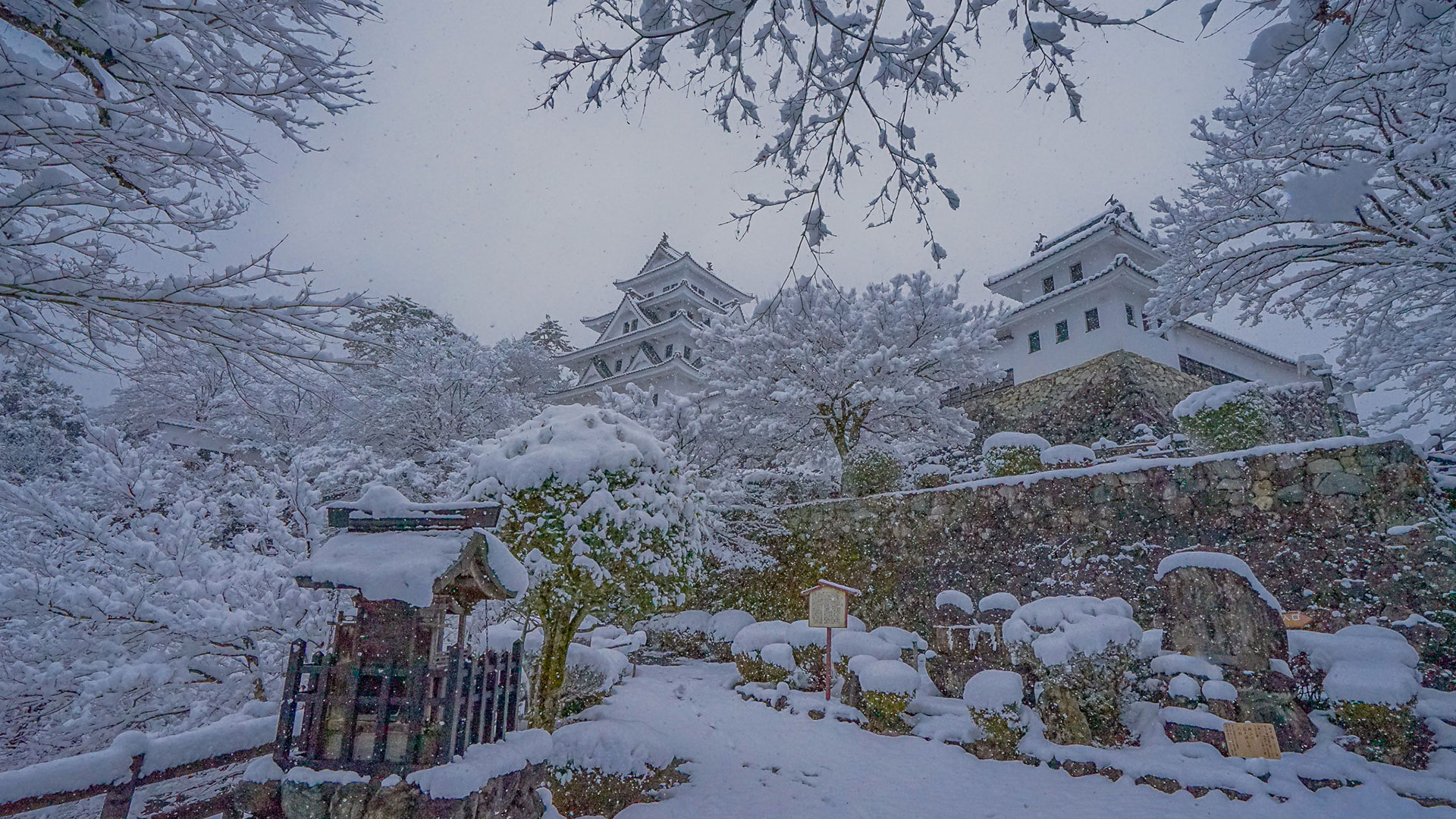 冬の郡上八幡城6