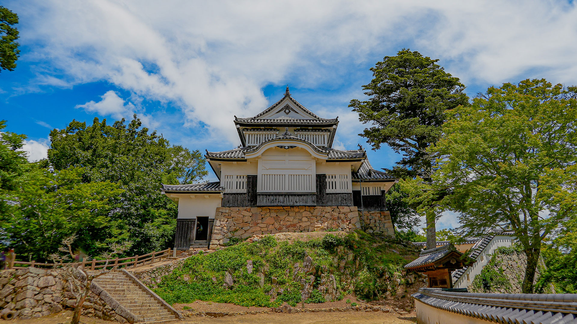 夏の備中松山城1