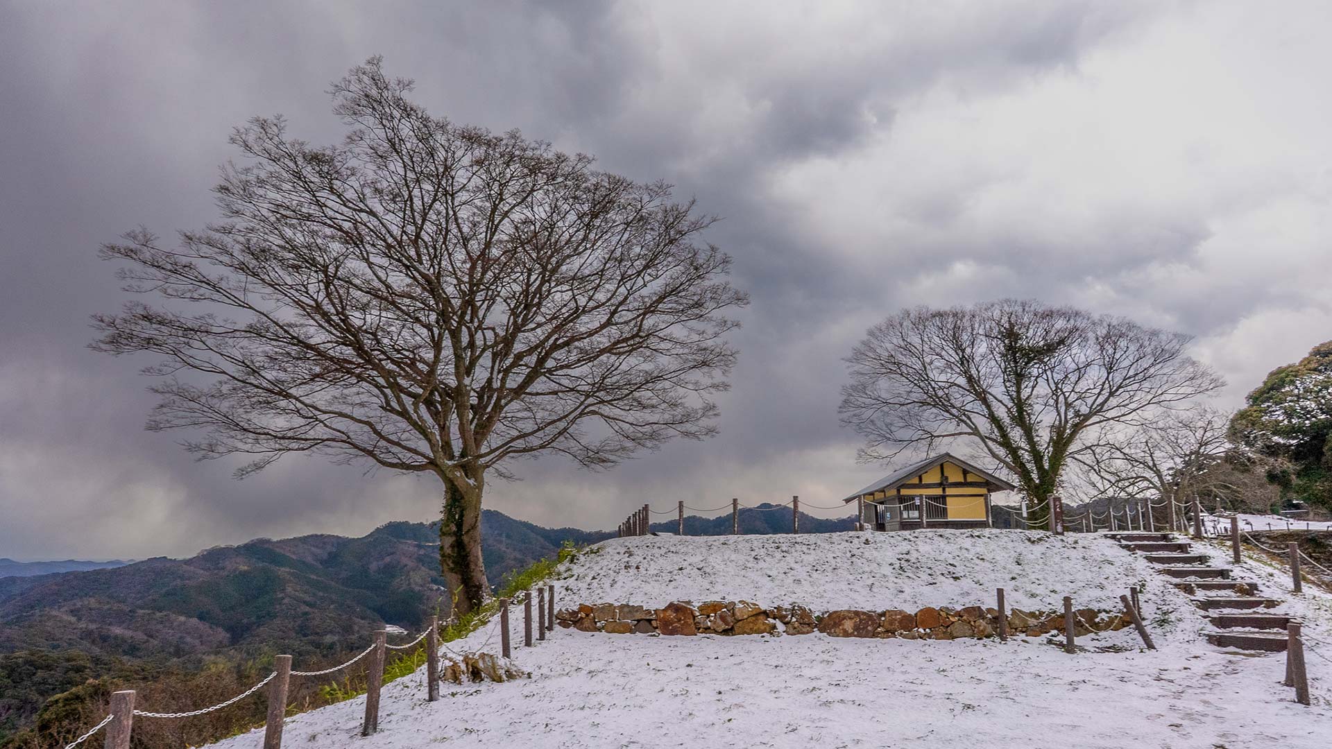 冬の月山富田城5