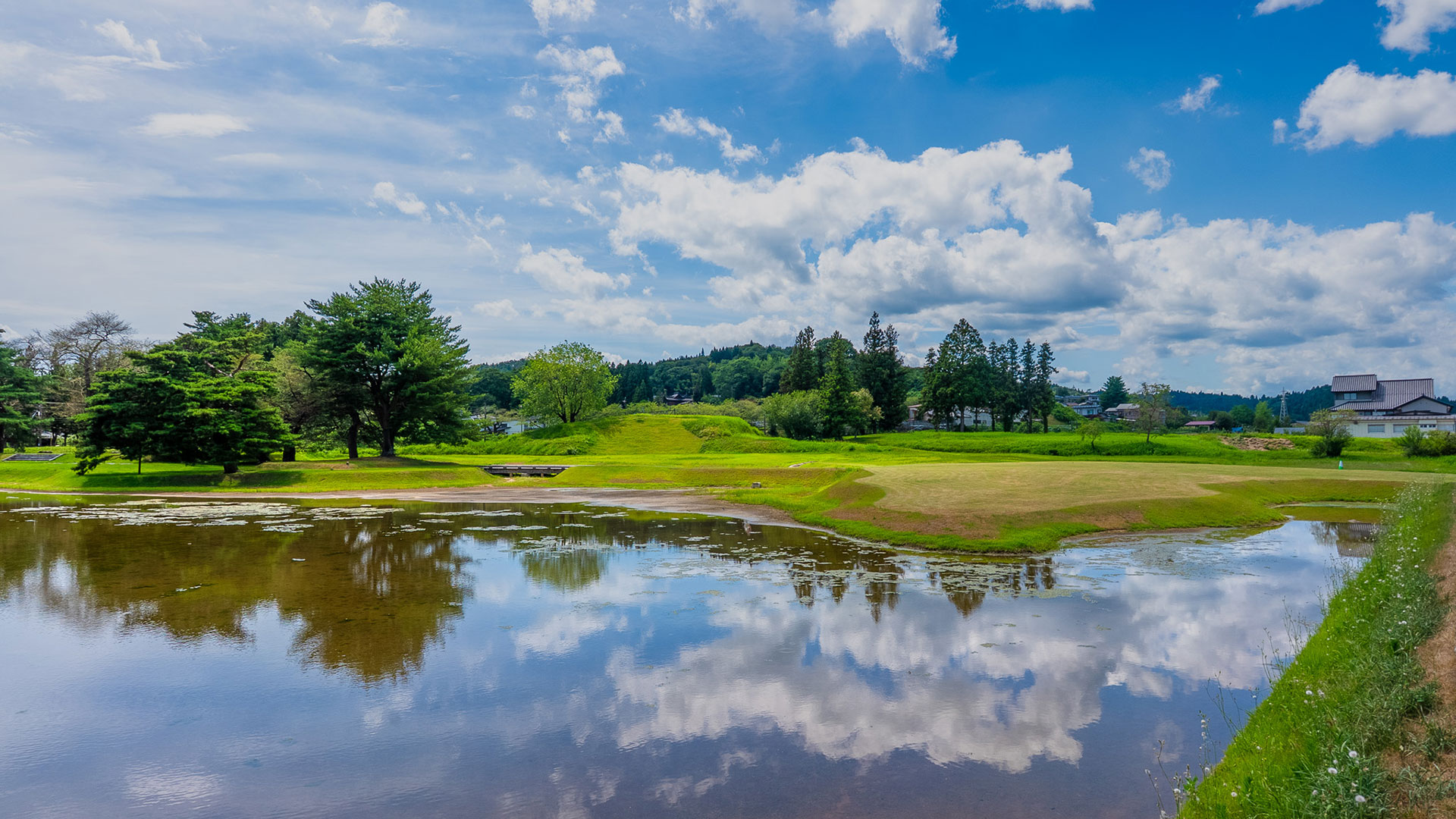 夏の無量光院跡2