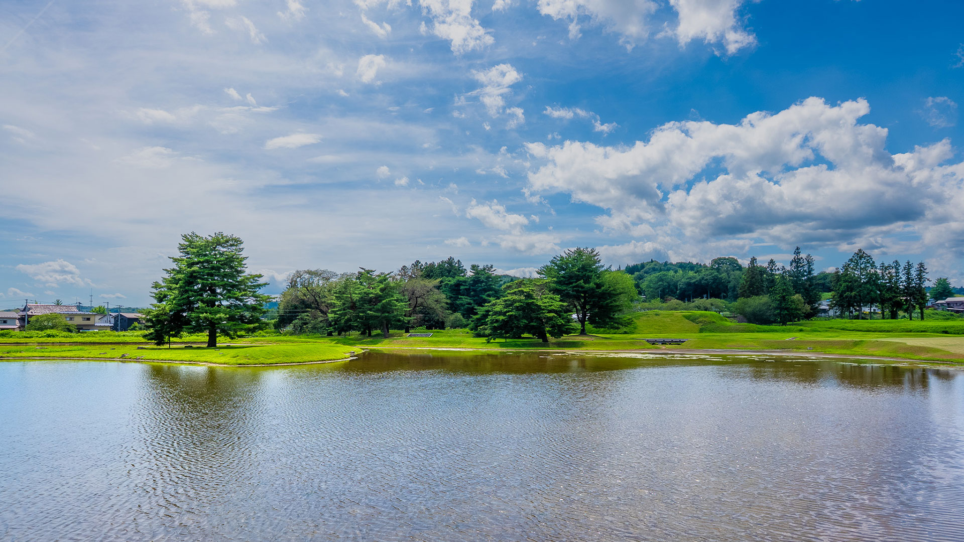 夏の無量光院跡3