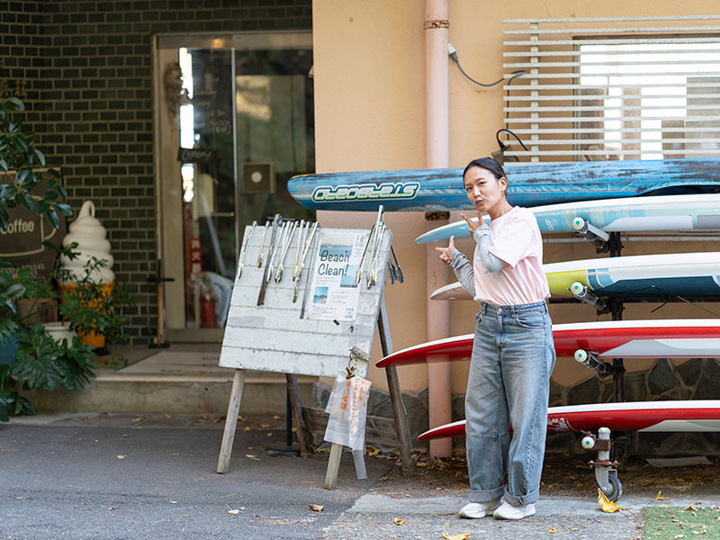 seaside cafe ALPHAにて